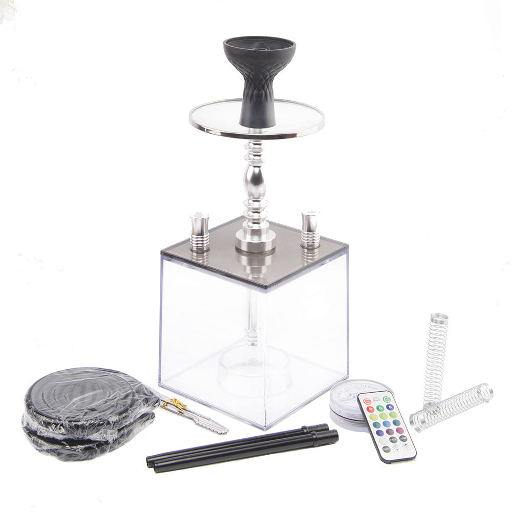 Arab Cube Acrylic Hookah Set Plastic