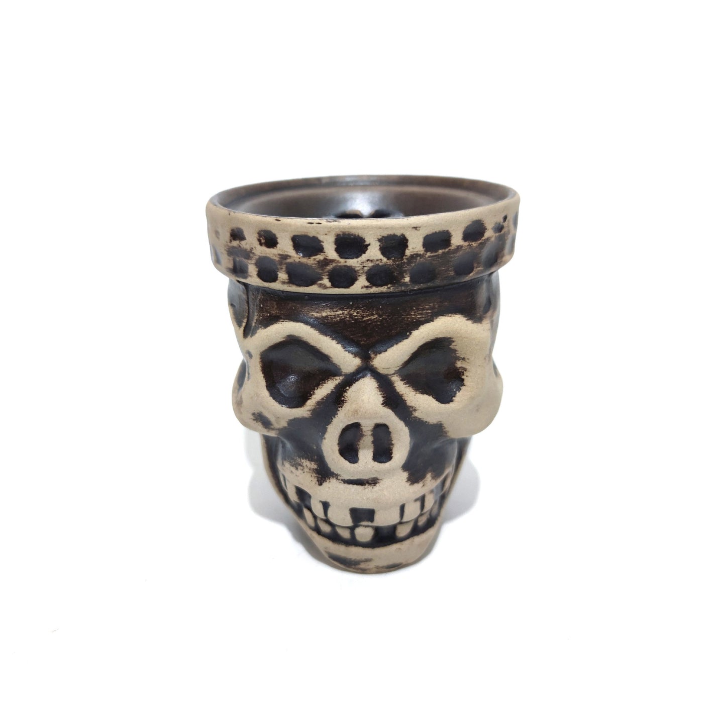 Arabic Hookah Accessories Large Animal Skull Pattern Ceramic Smoke Pot