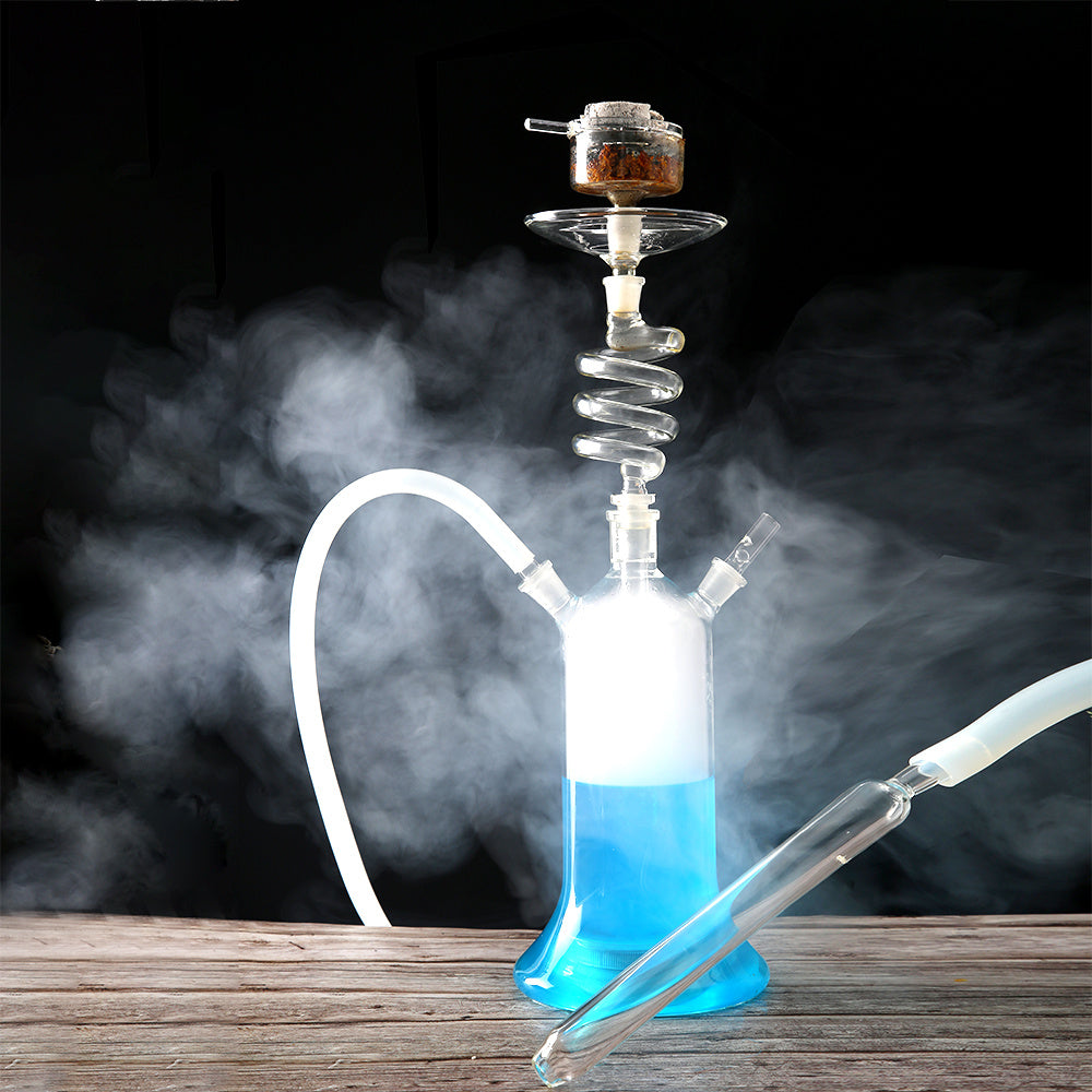 European and American LED Rotating Glass Hookah