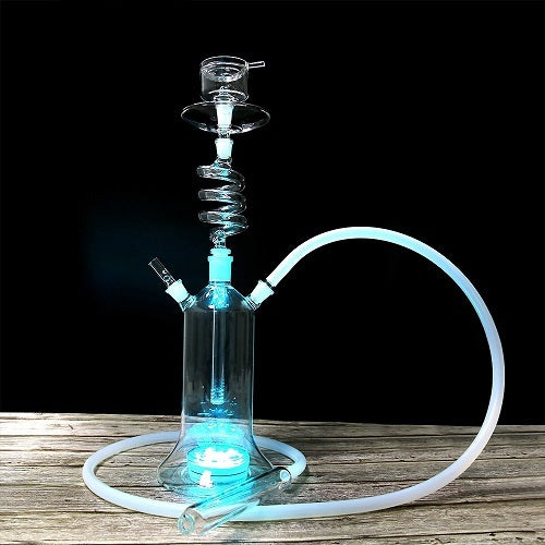 European and American LED Rotating Glass Hookah