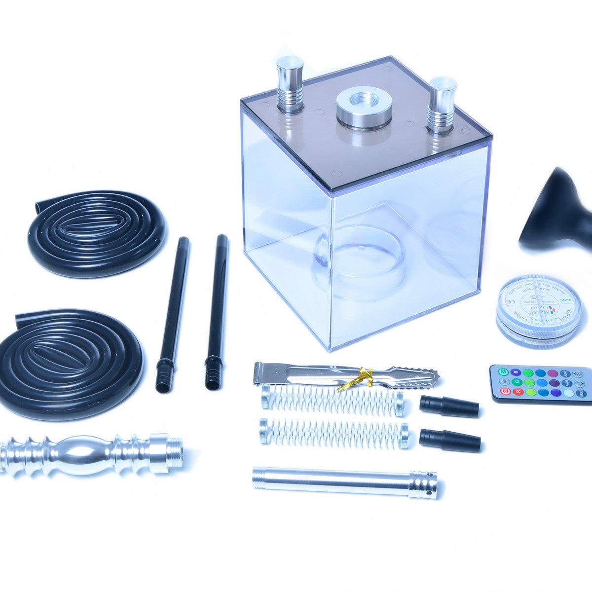 Home Simple Acrylic Transparent Double Hookah