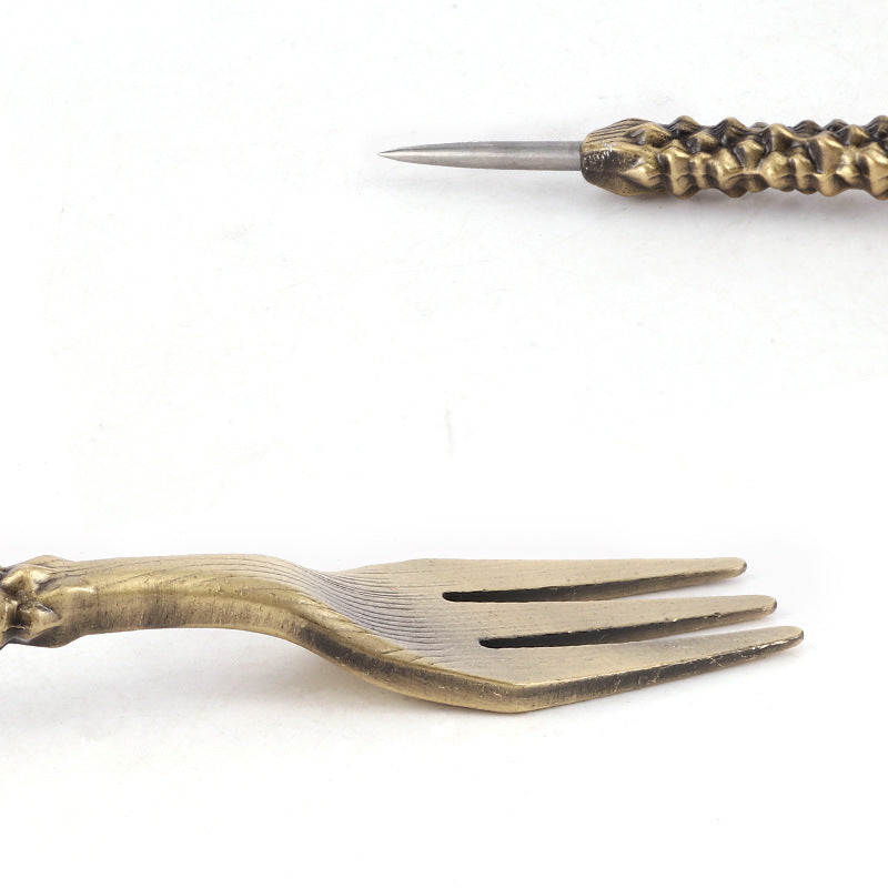 Metal Hookah Accessories Hookah Cream Fork Plus Teasing Needle Two-in-one Leather Packaging Cover