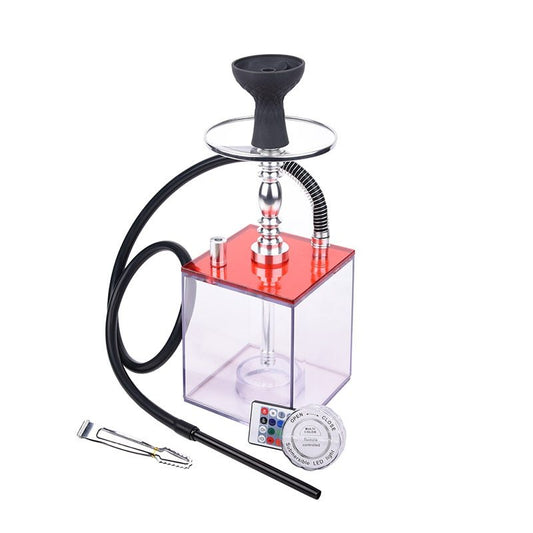 New Acrylic Shisha Pipe Set Hookah with LED Light